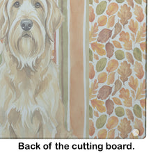 Load image into Gallery viewer, Wheaten and Tan Otterhound Heirloom Fall Glass Cutting Board