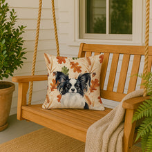 Load image into Gallery viewer, Black and White Papillon Heirloom Fall Throw Pillow