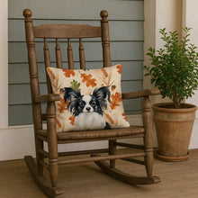 Load image into Gallery viewer, Black and White Papillon Heirloom Fall Throw Pillow
