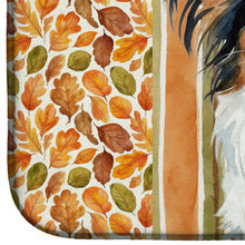 Load image into Gallery viewer, Tricolor Papillon Heirloom Fall Dish Drying Mat