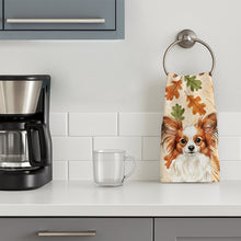 Load image into Gallery viewer, White with Red Papillon Heirloom Fall Kitchen Towel