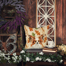 Load image into Gallery viewer, White with Red Papillon Heirloom Fall Throw Pillow