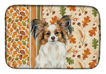 Load image into Gallery viewer, White with Sable Papillon Heirloom Fall Dish Drying Mat