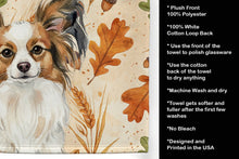 Load image into Gallery viewer, White with Sable Papillon Heirloom Fall Kitchen Towel