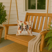 Load image into Gallery viewer, White with Sable Papillon Heirloom Fall Throw Pillow