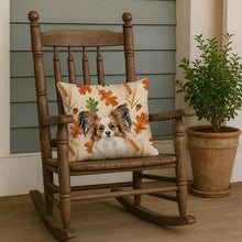 Load image into Gallery viewer, White with Sable Papillon Heirloom Fall Throw Pillow