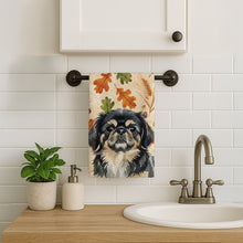 Load image into Gallery viewer, Black and Tan Pekingese Heirloom Fall Kitchen Towel