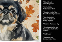 Load image into Gallery viewer, Black and Tan Pekingese Heirloom Fall Kitchen Towel