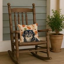 Load image into Gallery viewer, Black and Tan Pekingese Heirloom Fall Throw Pillow