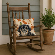 Load image into Gallery viewer, Black and Tan Pekingese Heirloom Fall Throw Pillow
