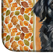 Load image into Gallery viewer, Black Pekingese Heirloom Fall Dish Drying Mat