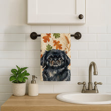 Load image into Gallery viewer, Black Pekingese Heirloom Fall Kitchen Towel