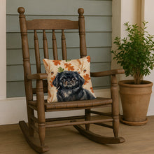 Load image into Gallery viewer, Black Pekingese Heirloom Fall Throw Pillow