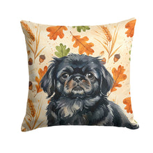 Load image into Gallery viewer, Black Pekingese Heirloom Fall Throw Pillow
