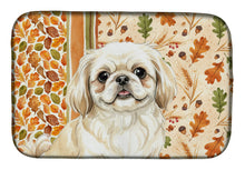 Load image into Gallery viewer, Cream Pekingese Heirloom Fall Dish Drying Mat