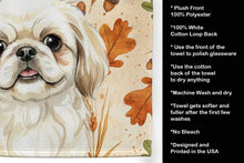 Load image into Gallery viewer, Cream Pekingese Heirloom Fall Kitchen Towel