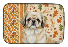 Load image into Gallery viewer, Fawn Pekingese Heirloom Fall Dish Drying Mat