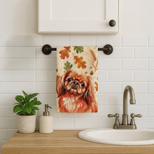 Load image into Gallery viewer, Red Pekingese Heirloom Fall Kitchen Towel