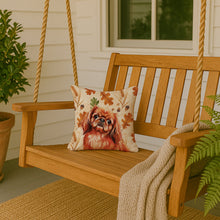 Load image into Gallery viewer, Red Pekingese Heirloom Fall Throw Pillow