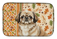 Load image into Gallery viewer, Sable Pekingese Heirloom Fall Dish Drying Mat