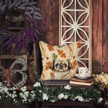 Load image into Gallery viewer, Sable Pekingese Heirloom Fall Throw Pillow