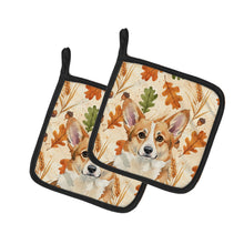 Load image into Gallery viewer, Corgi Heirloom Fall Pair of Pot Holders