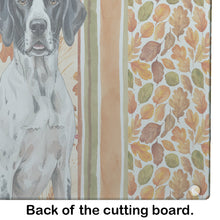 Load image into Gallery viewer, Black and White Pointer Heirloom Fall Glass Cutting Board