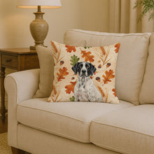 Load image into Gallery viewer, Black and White Pointer Heirloom Fall Throw Pillow