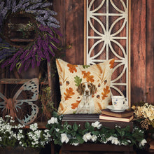 Load image into Gallery viewer, Liver and White Pointer Heirloom Fall Throw Pillow