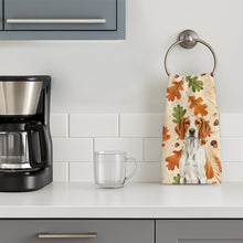 Load image into Gallery viewer, Orange and White Pointer Heirloom Fall Kitchen Towel