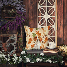 Load image into Gallery viewer, Orange and White Pointer Heirloom Fall Throw Pillow