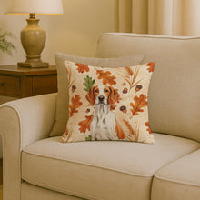 Load image into Gallery viewer, Orange and White Pointer Heirloom Fall Throw Pillow