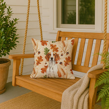 Load image into Gallery viewer, Orange and White Pointer Heirloom Fall Throw Pillow
