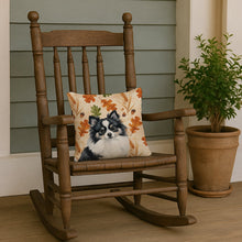 Load image into Gallery viewer, Black and White Pomeranian Heirloom Fall Throw Pillow