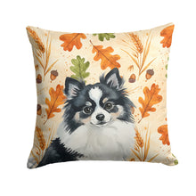 Load image into Gallery viewer, Black and White Pomeranian Heirloom Fall Throw Pillow