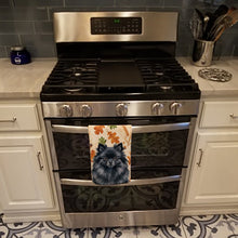 Load image into Gallery viewer, Black Pomeranian Heirloom Fall Kitchen Towel