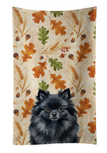 Load image into Gallery viewer, Black Pomeranian Heirloom Fall Kitchen Towel