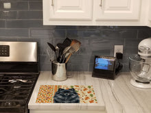 Load image into Gallery viewer, Black Pomeranian Heirloom Fall Glass Cutting Board