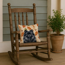 Load image into Gallery viewer, Black Pomeranian Heirloom Fall Throw Pillow