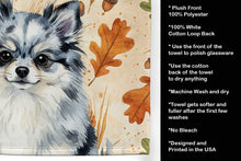 Load image into Gallery viewer, Blue Merle Pomeranian Heirloom Fall Kitchen Towel