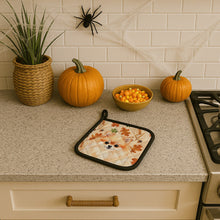 Load image into Gallery viewer, Pomeranian Heirloom Fall Pair of Pot Holders