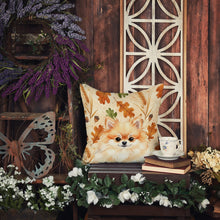 Load image into Gallery viewer, Pomeranian Heirloom Fall Throw Pillow
