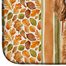 Load image into Gallery viewer, Miniature Apricot Poodle Heirloom Fall Dish Drying Mat