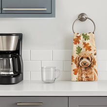 Load image into Gallery viewer, Miniature Apricot Poodle Heirloom Fall Kitchen Towel