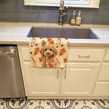 Load image into Gallery viewer, Miniature Apricot Poodle Heirloom Fall Kitchen Towel