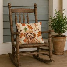Load image into Gallery viewer, Miniature Apricot Poodle Heirloom Fall Throw Pillow