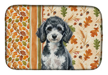 Load image into Gallery viewer, Miniature Parti Poodle Heirloom Fall Dish Drying Mat