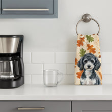 Load image into Gallery viewer, Miniature Parti Poodle Heirloom Fall Kitchen Towel