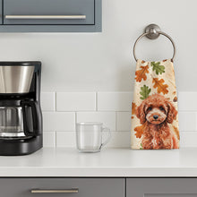 Load image into Gallery viewer, Miniature Red Poodle Heirloom Fall Kitchen Towel