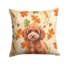 Load image into Gallery viewer, Miniature Red Poodle Heirloom Fall Throw Pillow